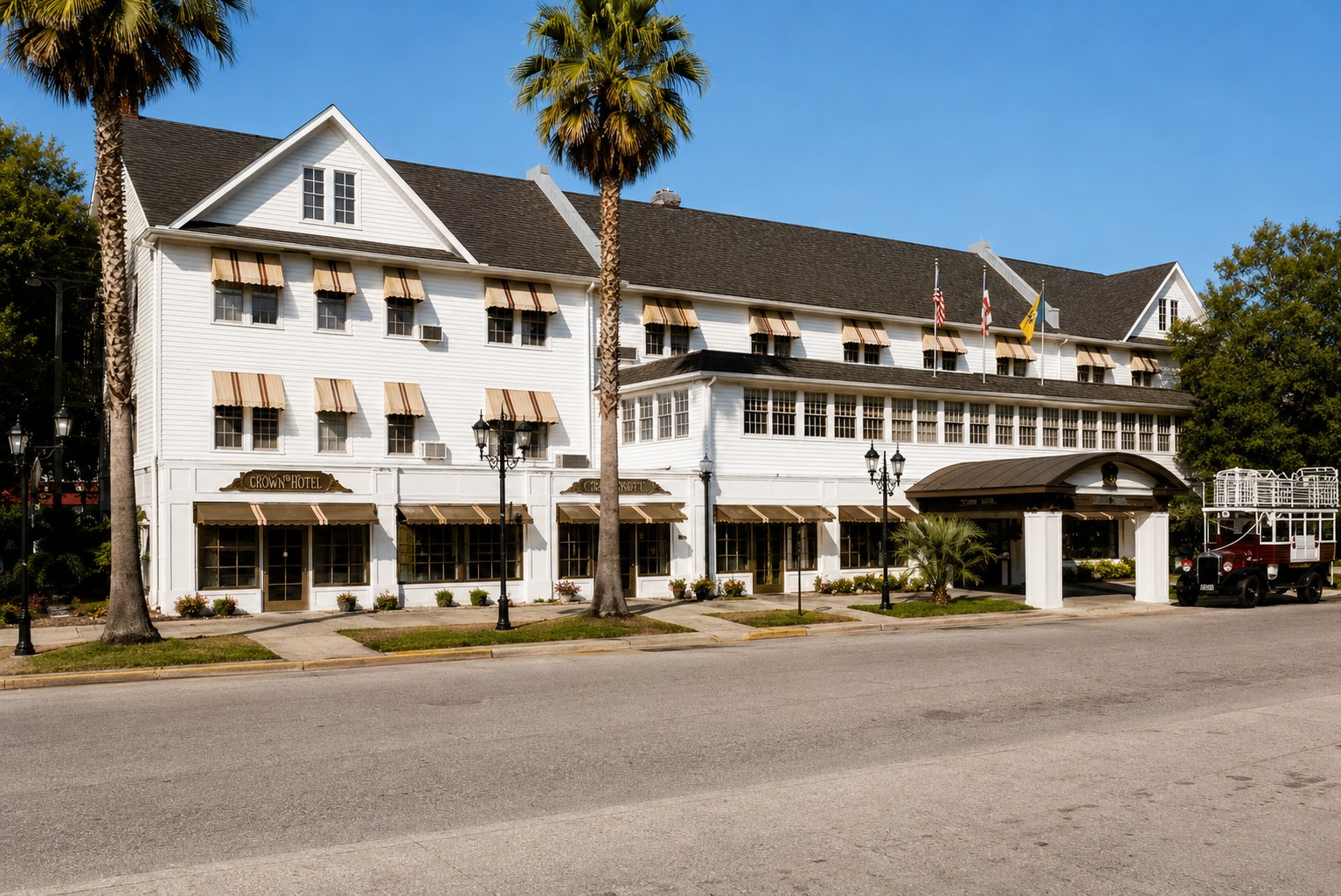 The new Crown Hotel, December 1982