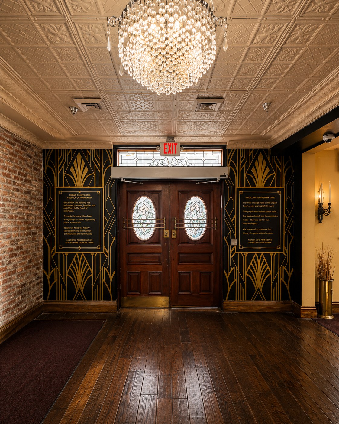 The grand Art Deco entrance